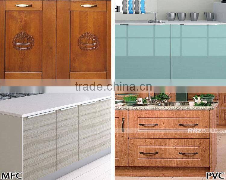 European elegant flat pack kitchens/modern mfc kitchen cabinets