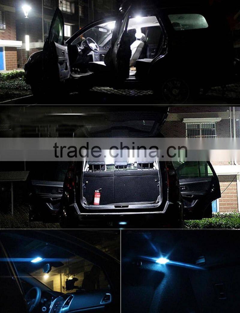 T10 Ba9s Festoon with 3 Adapters 9SMD 5050 9 smd led 3 Chips Car panel roof reading light Bulb Lamps lights white