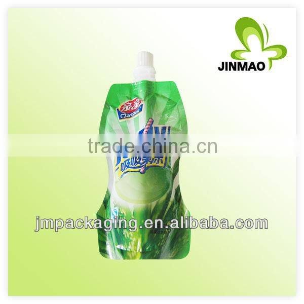 resealed stand up with spout liquid fruit juice bag