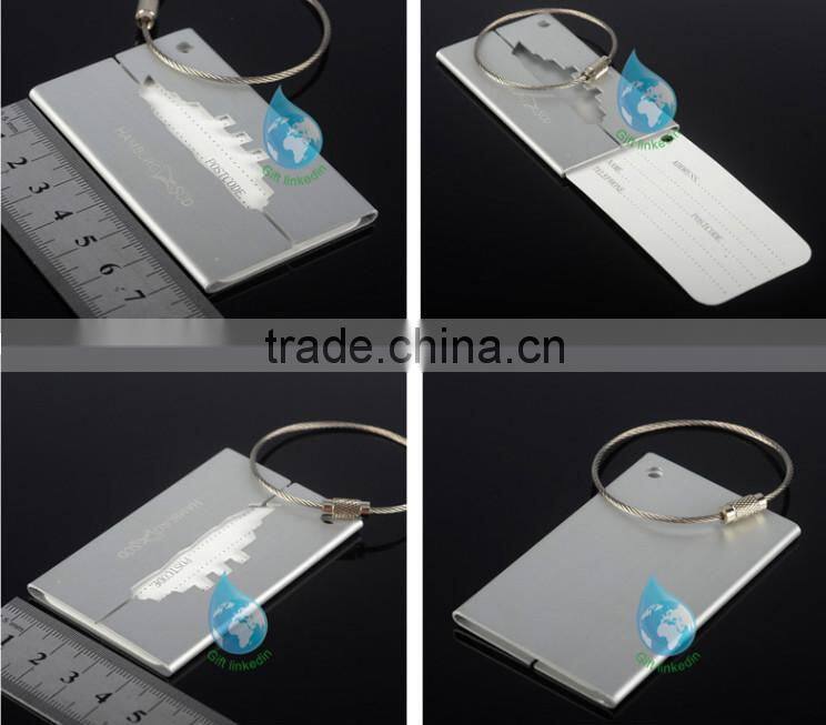 wholesale hotel luggage tags/ promotional metal luggage tags
