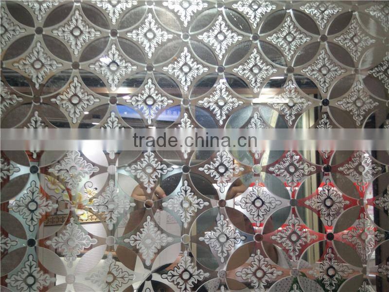 decorative door acid etching glass privacy protection