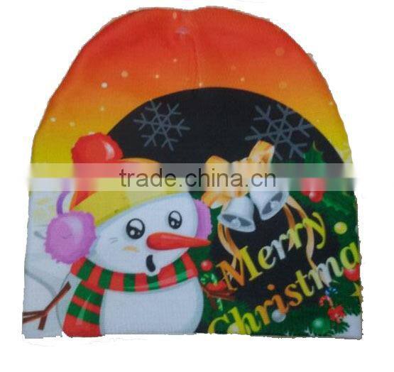2016 fashion printing Embroidery Christmas hat , Christmas hat/gift for baby/adult