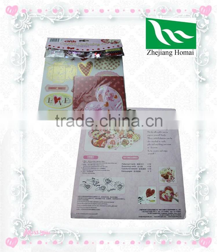 Love theme DIY paper cut greeting card