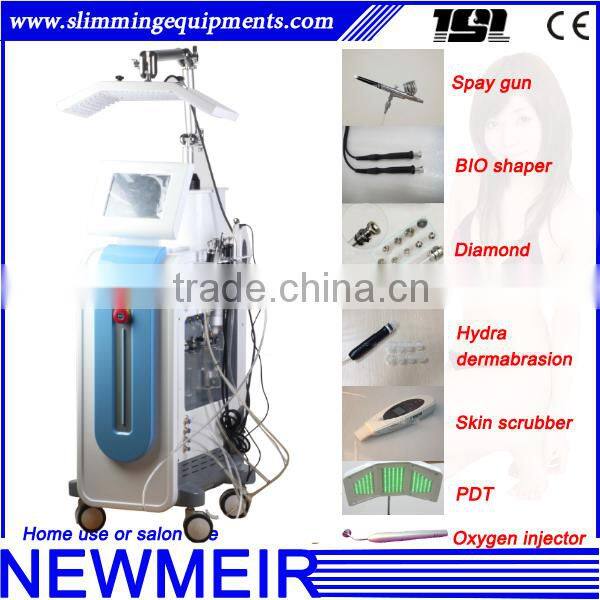 7in1 aqua hydradermabrasion diamond dermabrasion skin scrubber oxygen spray PDT apparatus