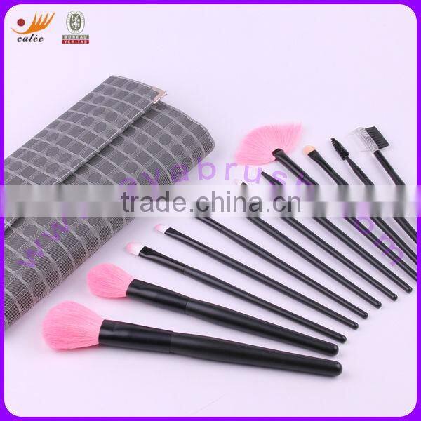 12pcs high quality fashion real hair makeup brushes