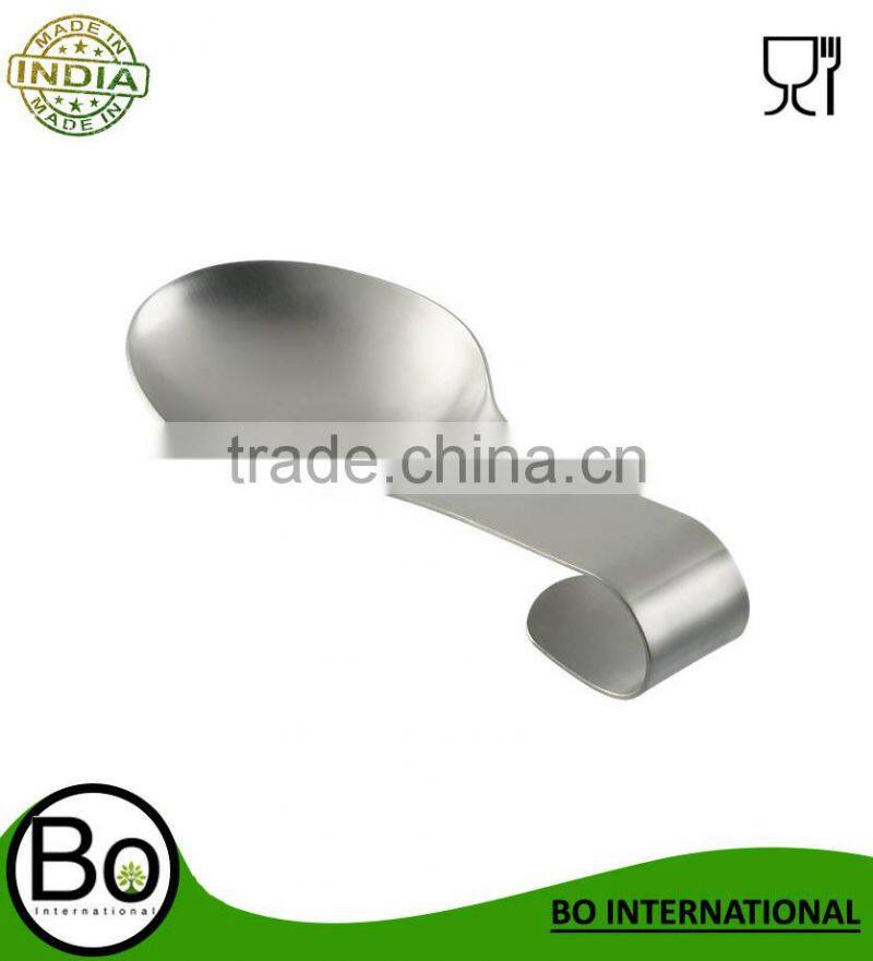 Modern brush metal spoon rest