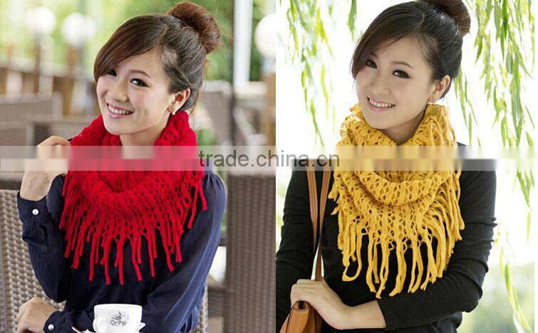 Women Ladies Knitted Crochet Snood Scarf Shawl Neck Warmer Circle Wholesale