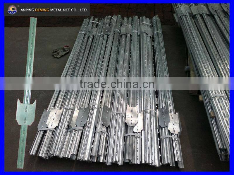 Low Price Good Quality Good Service America Popular Painted Green Studded T Picket Post