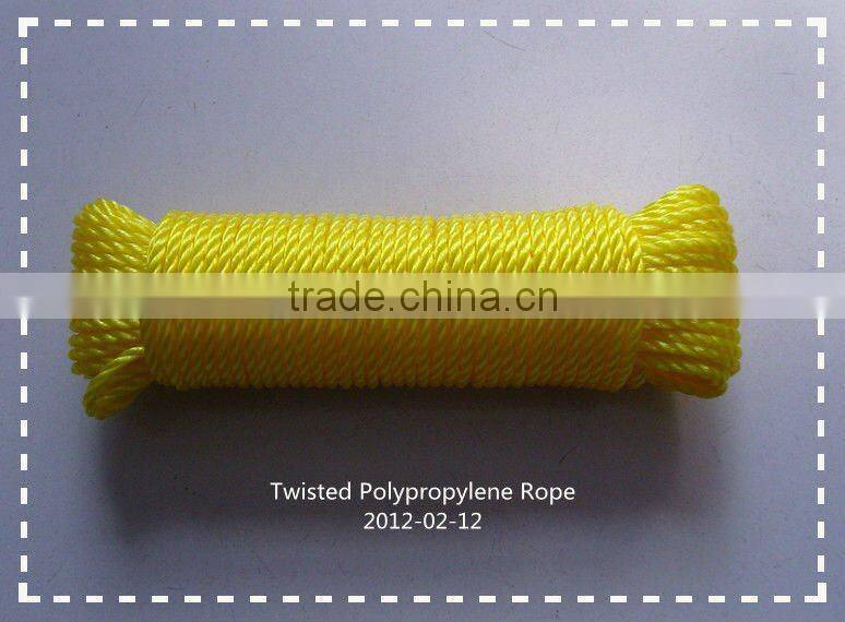 3 strands twist polypropylene rope