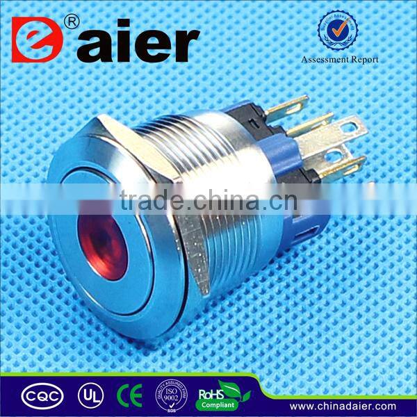 Daier Export 22mm Illuminated Pushbutton Switch, Anti Vandal Push Button Switch, Stainless Steel Pushbutton Switch waterproof