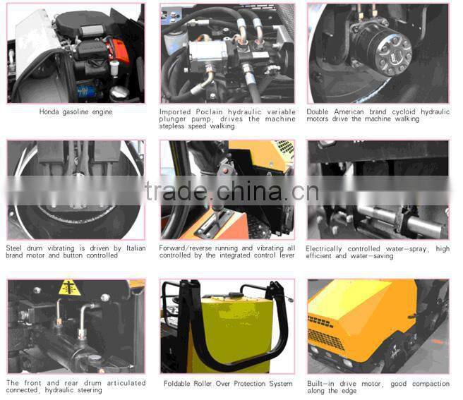 Hydraulic Ride-on vibratory roller small-size vibratory Road Roller Light Compaction Equipment