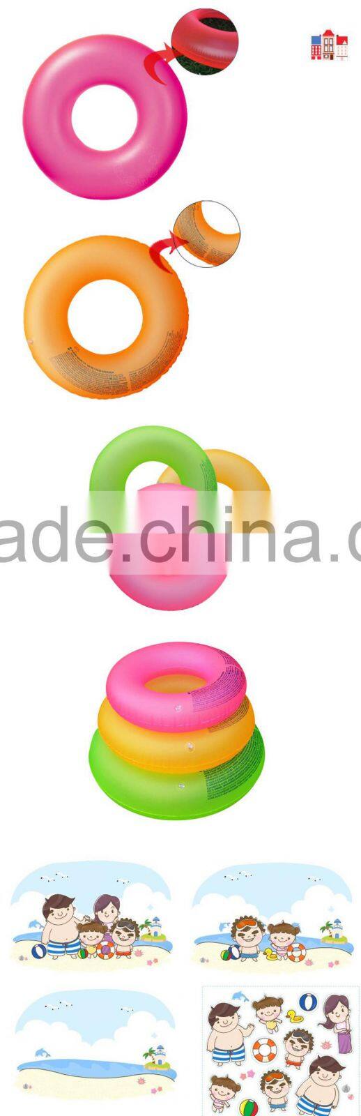 Adult swim ring with light and handle --pink 61cm 36#