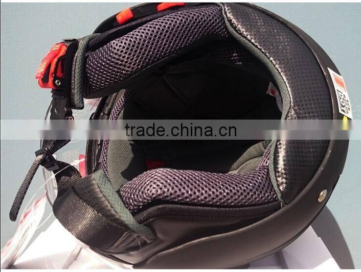 Open face road helmet, adult sizes, Matte black, 5 tick Aust. Std, dual visor