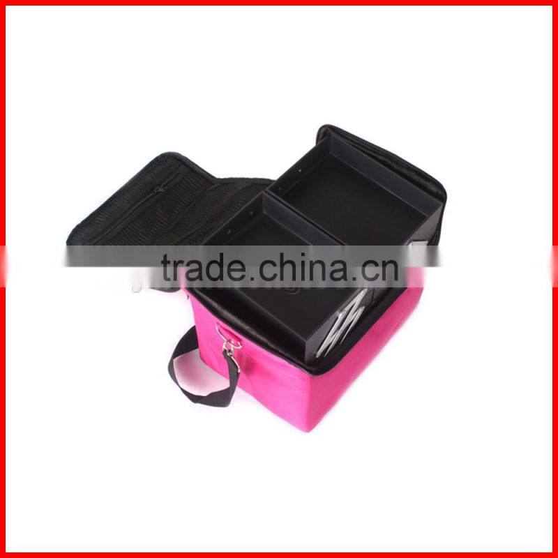 Soft Makeup Train Bag Case Pockets Artist Cosmetic Bag