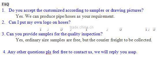 pe/pvc/ppr materials plastic pipe/tube/HOSE