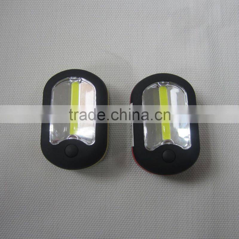 3 LED+COB Magnetic Rubber Print Emergency Work Light With Hanger Hook