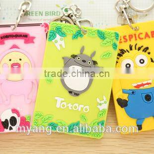 Promotional lovely Various cartoon Types Eco-friendly Soft Silicone Credit Card Holder