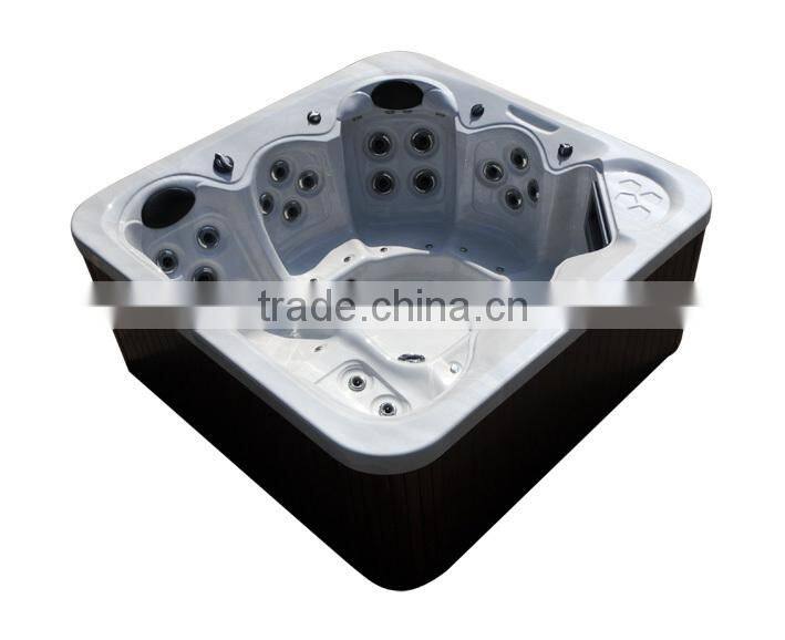 2015 Chinese LED lights for 5 person L312 Lucite Acrylic Outdoor Massage Bathtub