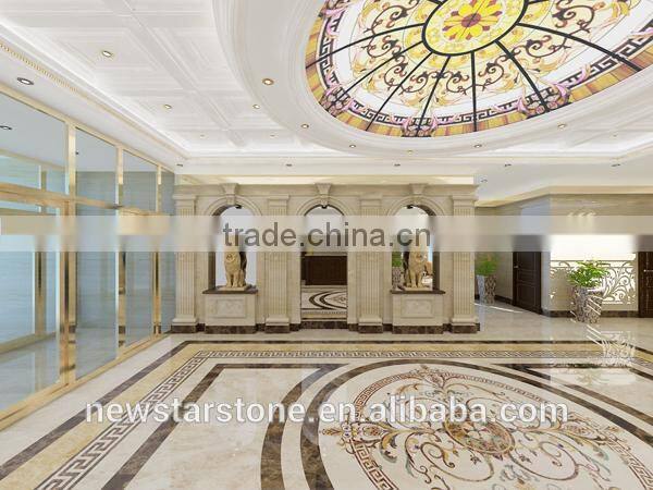 Newstar Marble Medallion Pattern Floor Tile Design Waterjet Mosaic