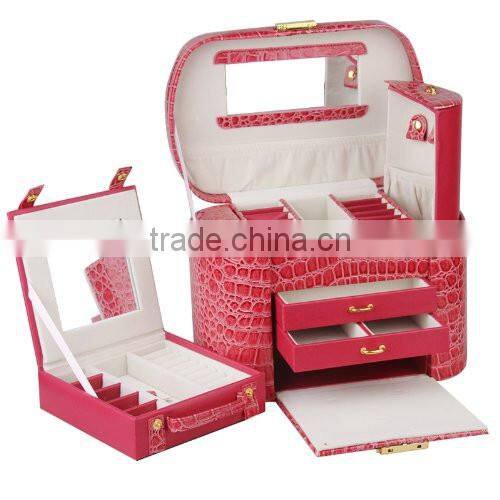 New Products!STORE MORE Red Leather Jewelry Box ,Box for Jewelry