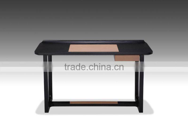 Modern Simple Hot Wood Kids Study Table With Drawer Black Color Book Room Office Table