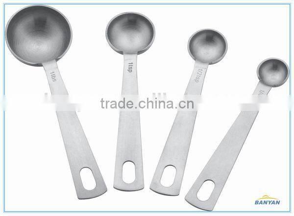 Stainless steel custom measuring cups 4pcs different size, brand name cups