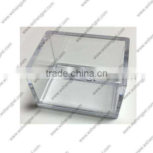 Cleverish portable cute transparent rectangle plastic storage jewelry wedding box kit