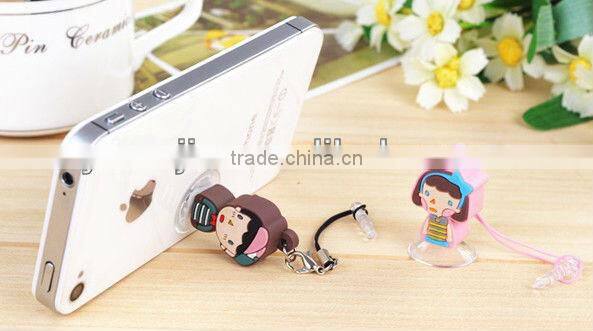 Supply creative cartoon lion mobile phone chain & dust plug & mobile phone holder