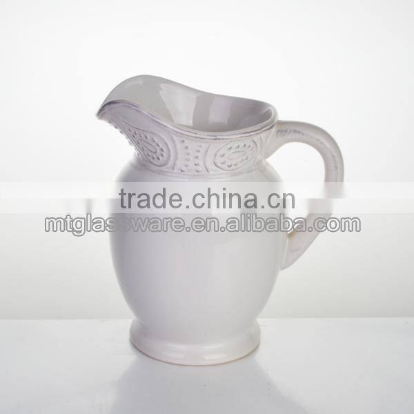 White ceramic porcelain tea pots,plate pots,water pitcher