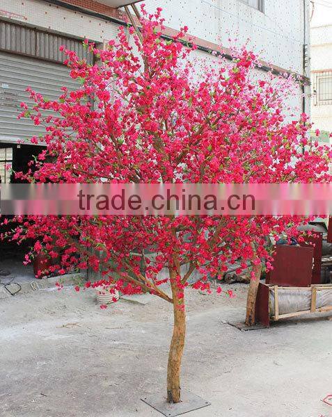 Y15 Large outdoor artificial peach blossom tree with real touch silk peach flower