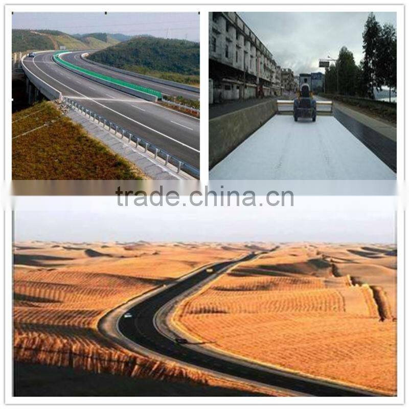 Woven geotextile in embankment reinforced