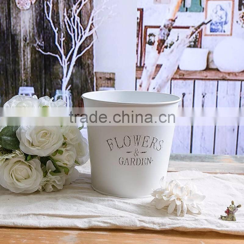 Beauty flower garden decorative metal galvanized buckets/flower pot/flower planter