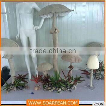 New Design Customize Window Display Artificial Fabric Mushroom