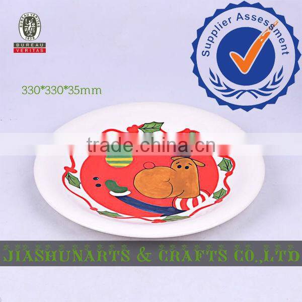 Christmas Dog Ceramic Decoration Fruit Plate