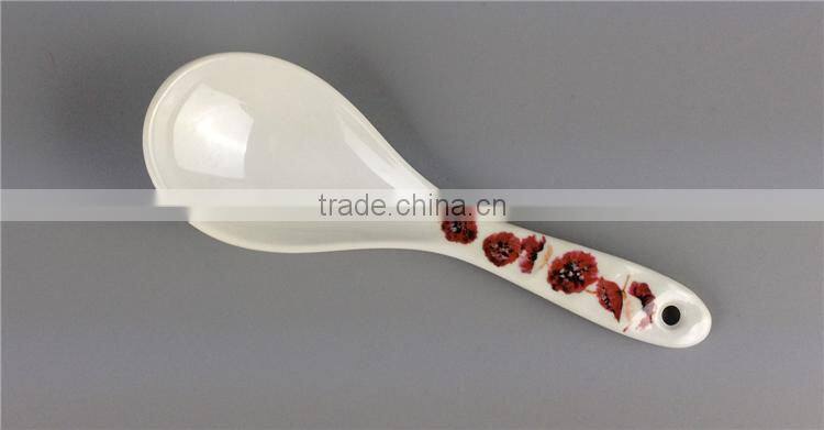 Melamine flower printing 5ml small best plastic chinese soup spoon