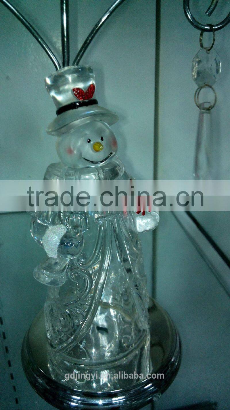 High quality glass snowman with candle holder