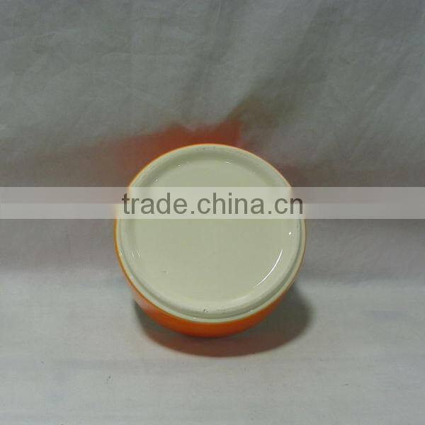 Ceramic Dog Bowl With Orange Color