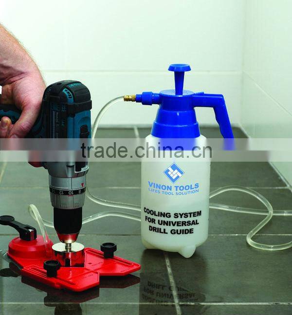 Suction guide, drill guider, diamond hole saw