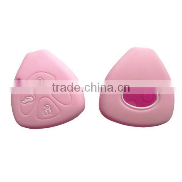 3 buttons silicone car key cover for toyota Camry highlander
