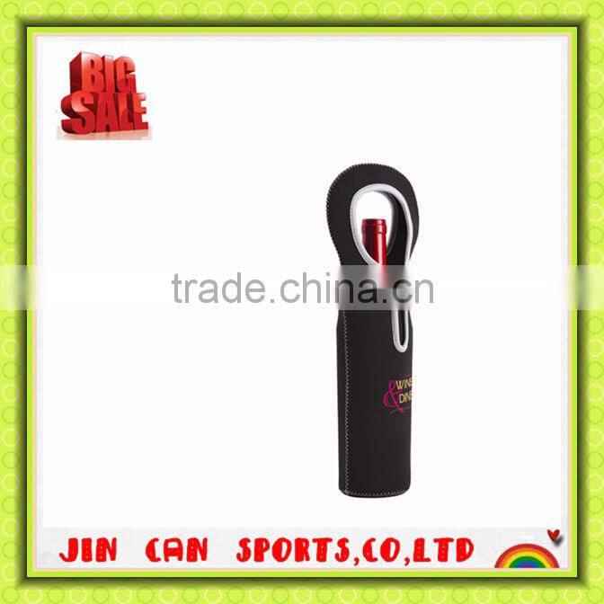 new design reusable insulated neoprene single wine tote bags