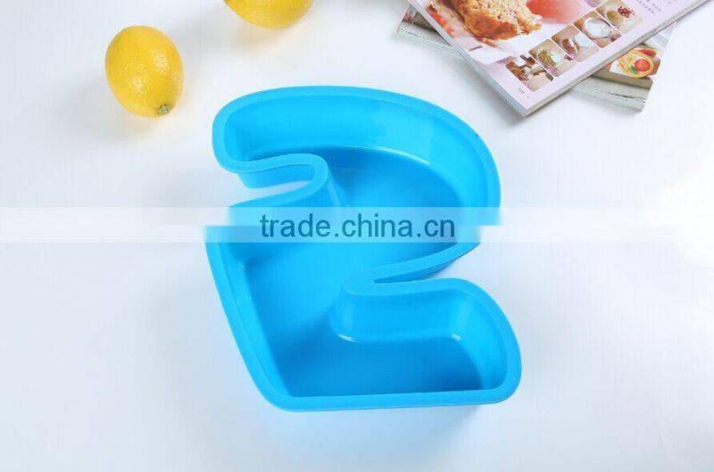Hot sale Birthday number 5 shape silicone cupcake mold,cake pan,bakeware cake mold