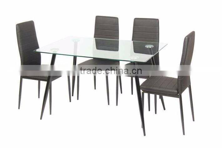 Modern simple dining table set dining room designs glass dining table and chair