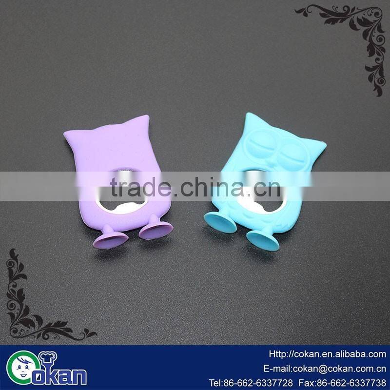 CK-SL690 Eco silicone can opener/Bear Shapejar opener,silicone wine /Stainless steel Bottle Opener and Beer Opener