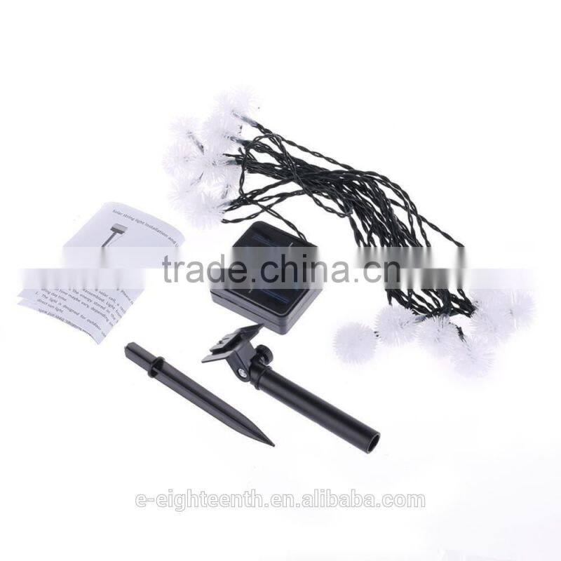 2016 new hot sale 4.8m 20Led Chuzzle Solar Fairy String Lights for Outdoor Gardens Christmas Party