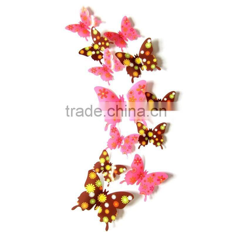 3D Blue And White Porcelain Series Butterflies Wall Stickers Home Living Room Decoration