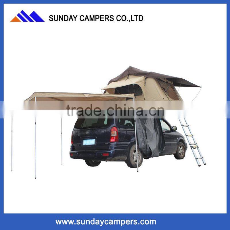Family camping equipment outdoor 270 degree awning with change room