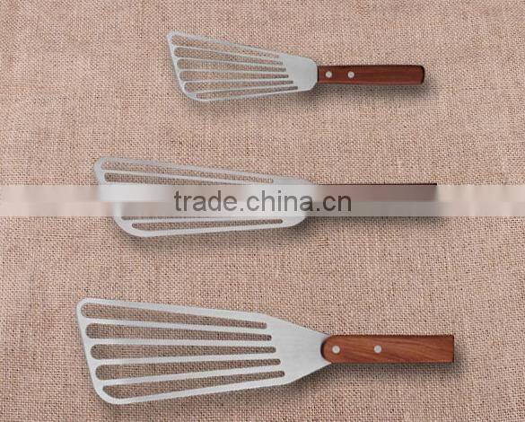 Types of Spatula Stainless steel and wooden handle Mini Fish Spatula