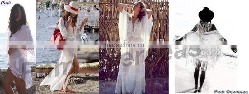 Glass Bead and Zircon Embellished Beach Kaftan.