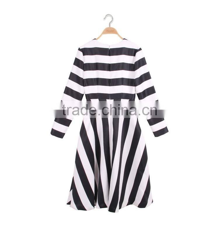 Maxnegio digital full printed maxi long sleeve women casual dress