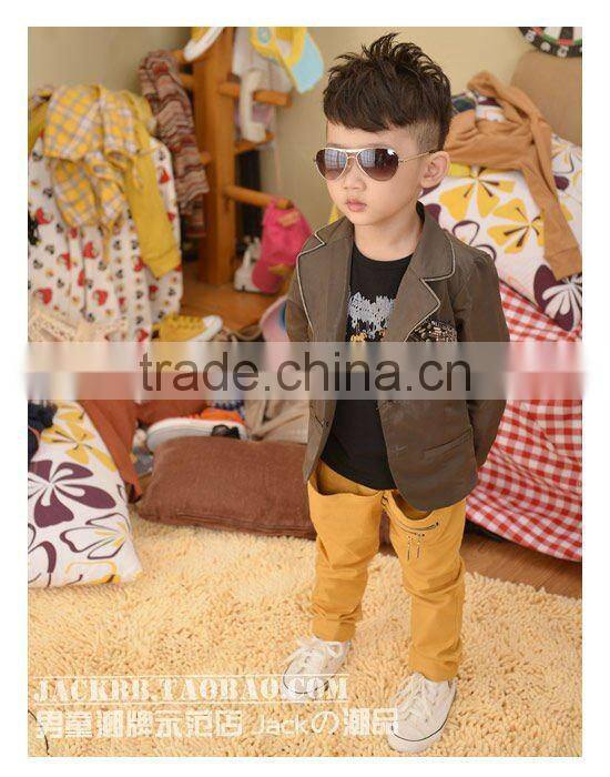 2015 cheap price autumn boys coat child leather clothing,korea style coat